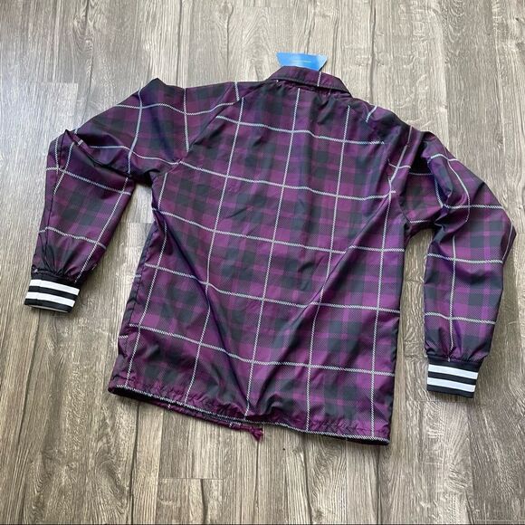 Champion Coaches jacket with ribbed cuffs in plaid purple - Picture 10 of 11
